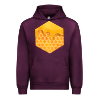 Mauve Wine honeycomb fa element Urban Hoodie - FaDigitalArtStudio
