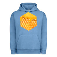 Pigment Pebble Blue honeycomb fa element Urban Hoodie - FaDigitalArtStudio