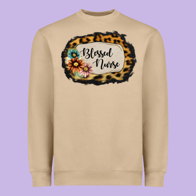 Blessed Nurse Heavyweight Sweatshirt Designed By Jasminsmagicworld