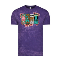 Cloud Purple license letters floral mama Vintage Tee - Jasminsmagicworld