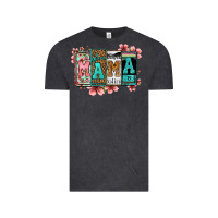 Vintage Black license letters floral mama Vintage Tee - Jasminsmagicworld