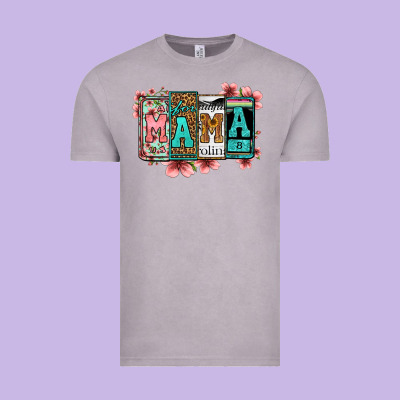 License Letters Floral Mama Vintage Tee Designed By Jasminsmagicworld