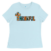 Baby Blue thankful Ladies Tee - JahusDesignShop
