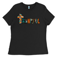 Black thankful Ladies Tee - JahusDesignShop