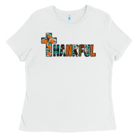 White thankful Ladies Tee - JahusDesignShop