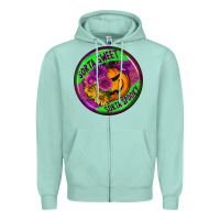 Seafoam halloween round earrings Zipper Hoodie - BundleAndBundleShop