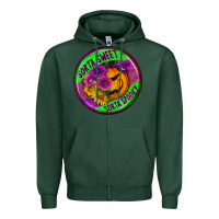 Sports Green halloween round earrings Zipper Hoodie - BundleAndBundleShop