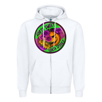 White halloween round earrings Zipper Hoodie - BundleAndBundleShop