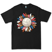 Black volleyball sunflower Premium Tee - HRA Design Shop