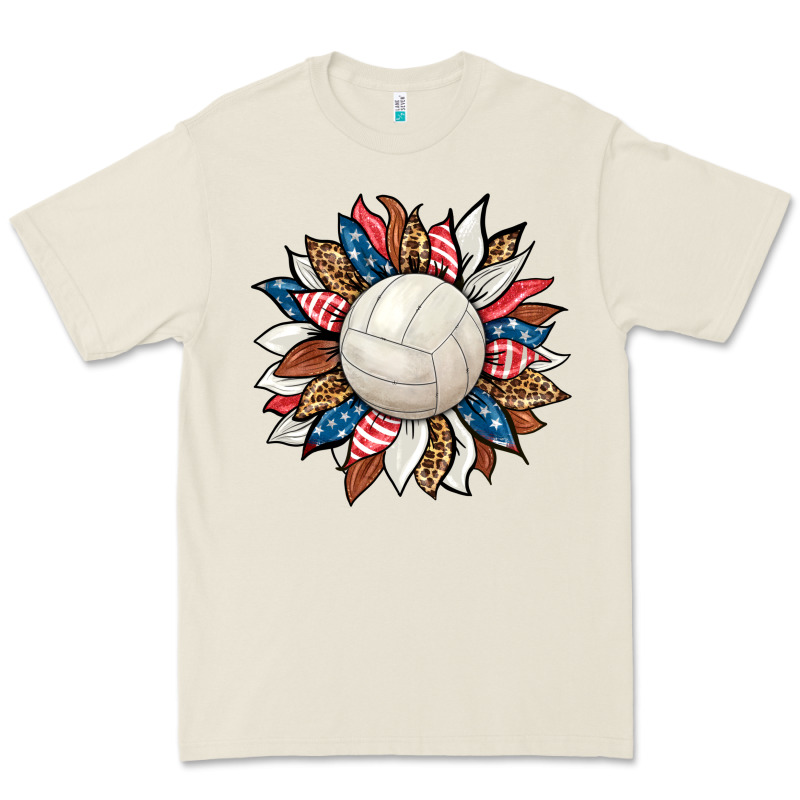 Volleyball Sunflower Premium Tee by HRA Design Shop | Teevron