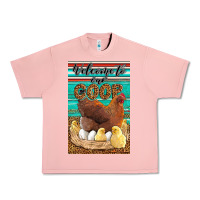 Salmon Western Welcome To Our Coop Urban Heavy Tee - LillyAllenDesigns
