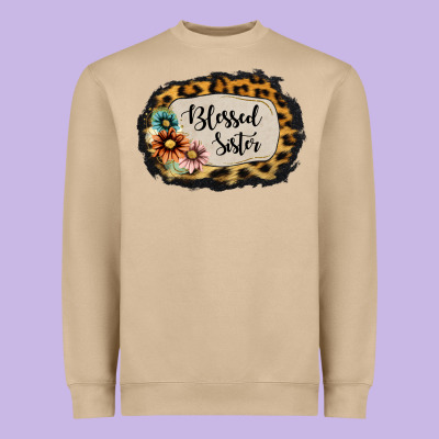 Blessed Sister Heavyweight Sweatshirt Designed By Jasminsmagicworld