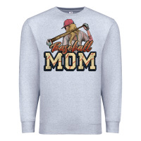 Heather Grey Baseball Mom Premium Sweatshirt - NancyCooperArtShop