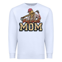 White Baseball Mom Premium Sweatshirt - NancyCooperArtShop