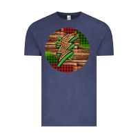 Vintage Denim leopard lightning bolt Christmas Vintage Tee - Jasminsmagicworld