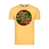 Vintage Mustard leopard lightning bolt Christmas Vintage Tee - Jasminsmagicworld