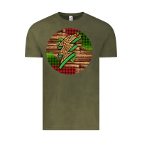 Vintage Olive leopard lightning bolt Christmas Vintage Tee - Jasminsmagicworld