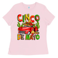 Bubblegum Pink cinco de mayo truck Ladies Tee - Zillion Design Studio