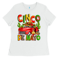 White cinco de mayo truck Ladies Tee - Zillion Design Studio