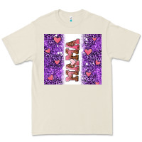 Bone purple leopard pink mama hearts Premium Tee - AdoDesignShop