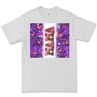 Dove Grey purple leopard pink mama hearts Premium Tee - AdoDesignShop