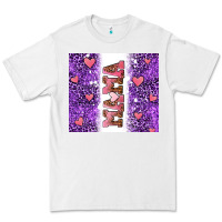 White purple leopard pink mama hearts Premium Tee - AdoDesignShop