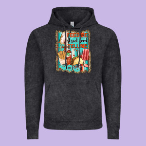 Feed Me Street Food And Tell Me I'm Pretty Vintage Hoodie Designed By Jahusdesignshop