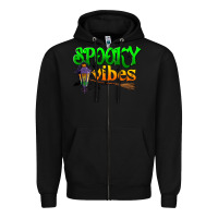 Black spooky vibes Zipper Hoodie - BundleAndBundleShop