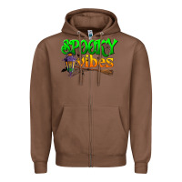 Chestnut spooky vibes Zipper Hoodie - BundleAndBundleShop