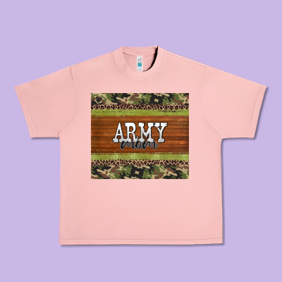 Army Mom Leopard Glitter Camouflage Urban Heavy Tee Designed By Barkaloodesign