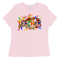 Bubblegum Pink cinco de mayo teacher Ladies Tee - Zillion Design Studio