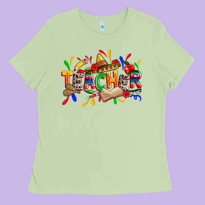 Cinco De Mayo Teacher Ladies Tee Designed By Zillion Design Studio
