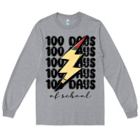 Heather Grey 100 days of school Long Sleeve Tee - MaliasSmallBusiness