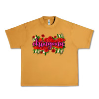 Peanut Butter Chingona with roses Urban Heavy Tee - AdoDesignShop