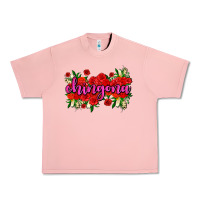 Salmon Chingona with roses Urban Heavy Tee - AdoDesignShop