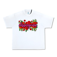 White Chingona with roses Urban Heavy Tee - AdoDesignShop