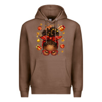 Chestnut christmas afro messy bun Premium Hoodie - texasbilliewilder