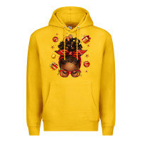 Lemon christmas afro messy bun Premium Hoodie - texasbilliewilder