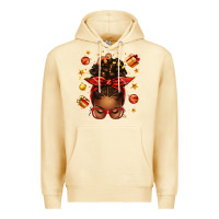 Pina Colada christmas afro messy bun Premium Hoodie - texasbilliewilder