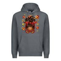Rock christmas afro messy bun Premium Hoodie - texasbilliewilder