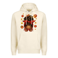 Tofu christmas afro messy bun Premium Hoodie - texasbilliewilder