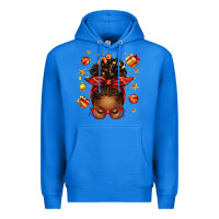 True Royal christmas afro messy bun Premium Hoodie - texasbilliewilder
