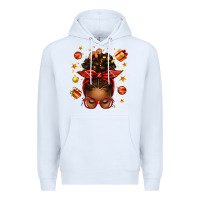 White christmas afro messy bun Premium Hoodie - texasbilliewilder
