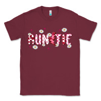 Burgundy auntie Classic Tee - MaliasSmallBusiness