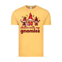 Vintage Mustard chilling with my gnomies Vintage Tee - NancyCooperArtShop