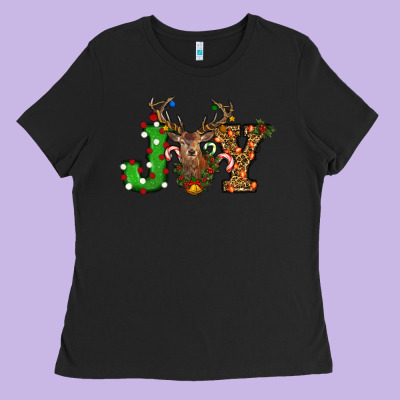 Christmas Joy Ladies Tee Designed By Ranaportraitstore