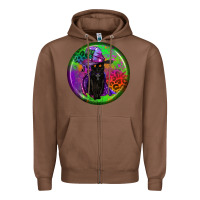 Chestnut halloween round earrings Zipper Hoodie - BundleAndBundleShop