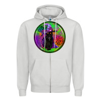 Halloween Round Earrings Zipper Hoodie | Teevron