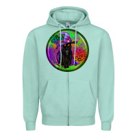 Seafoam halloween round earrings Zipper Hoodie - BundleAndBundleShop