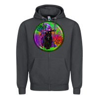 Smoke halloween round earrings Zipper Hoodie - BundleAndBundleShop